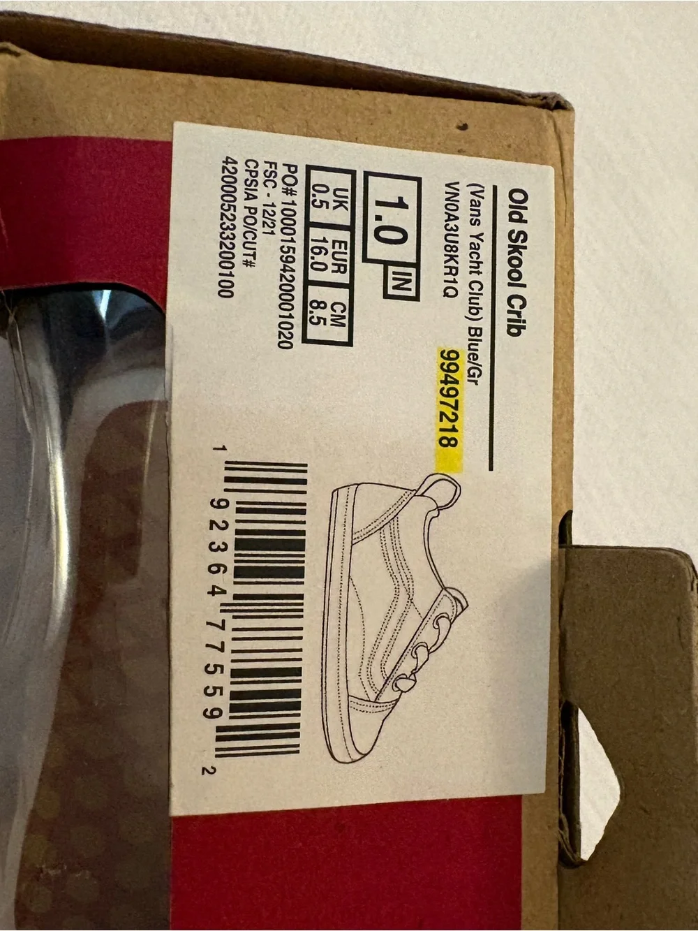 Vans Old Skool Crib Yacht Club - NIB